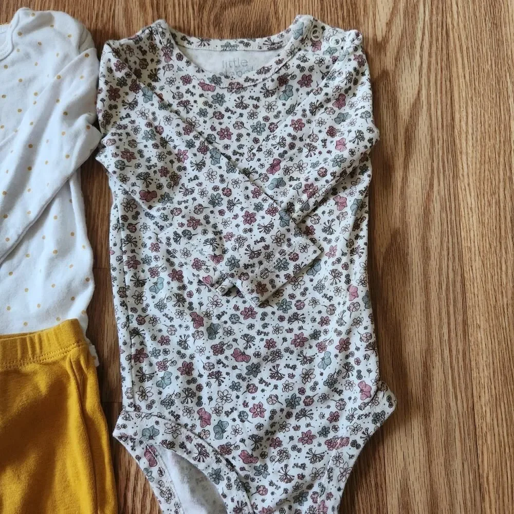 Baby Girl 6 Months Fall Winter Clothing Lot 7 Pieces Short, Long Sleeves, Pants